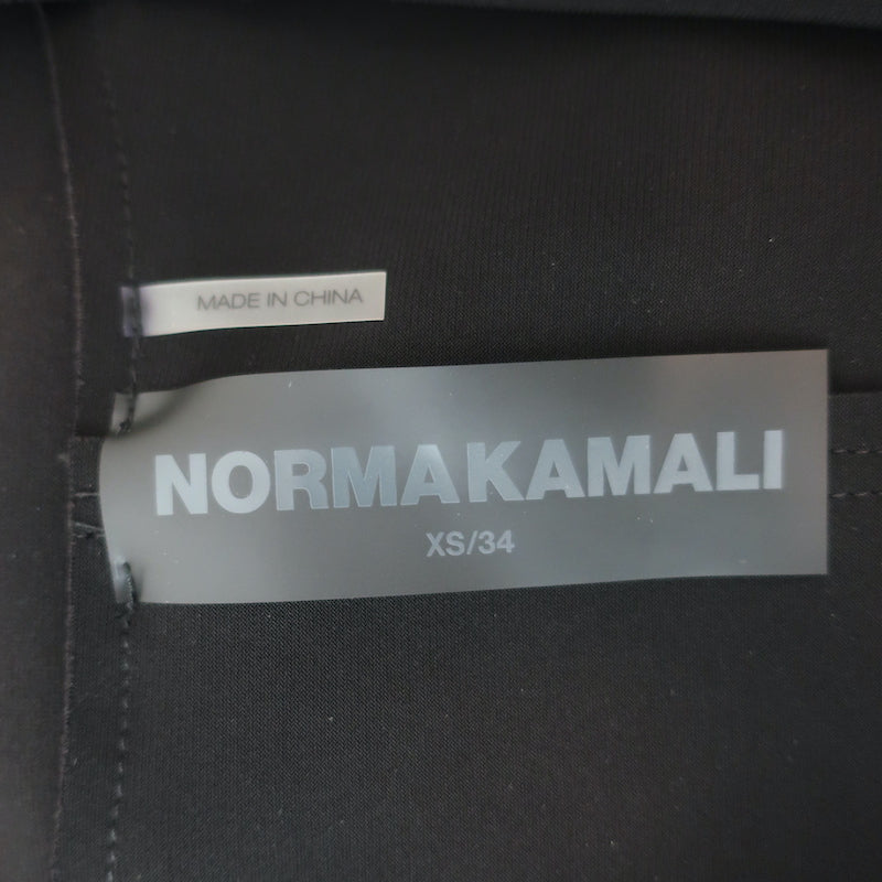 Norma Kamali Vest with Lapel Black Stretch Jersey Size Extra Small