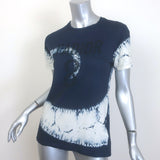 Christian Dior J'Adior 8 Tie Dye T-Shirt Navy Cotton-Linen Size Small