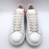 Alexander McQueen Oversized Sneakers White Leather & Red Suede Size 37.5