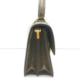 Dolce & Gabbana Patchwork Top Handle Shoulder Bag Snakeskin Suede & Leather