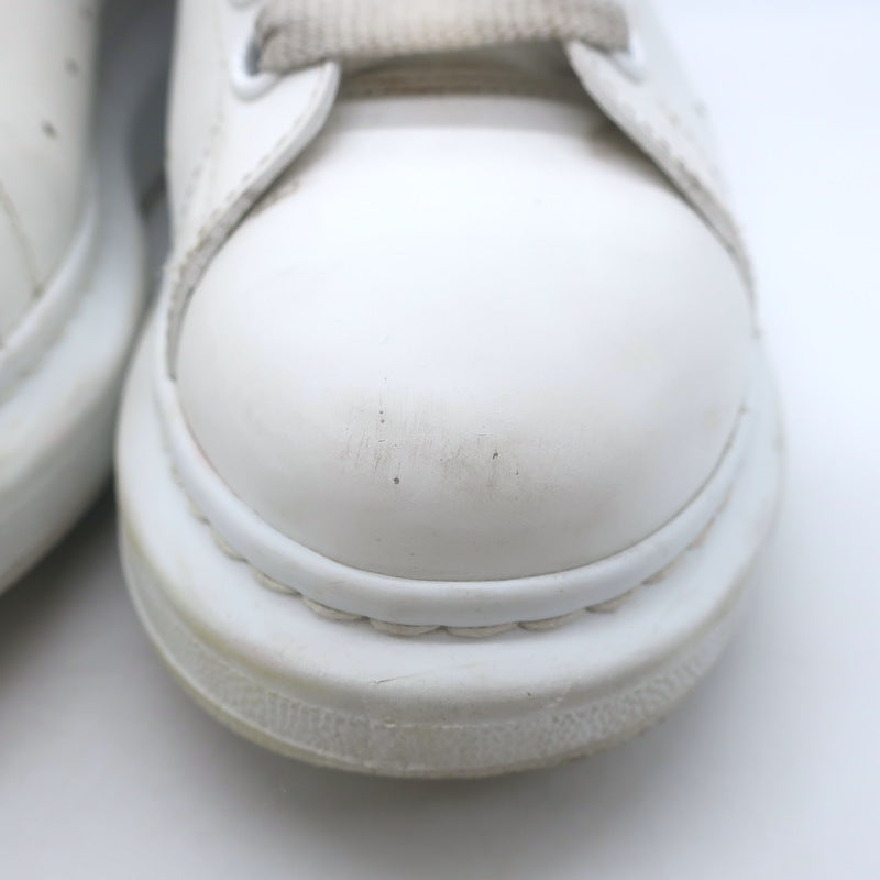 Alexander McQueen Oversized Sneakers White Leather &amp; Red Suede Size 37.5