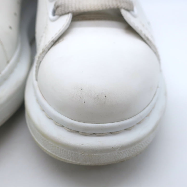 Alexander McQueen Oversized Sneakers White Leather &amp; Red Suede Size 37.5