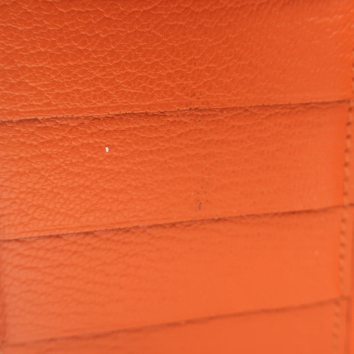 Hermes 2005 Vision Zip Agenda Cover Orange Chevre Leather Palladium Hardware