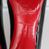 Christian Louboutin Simplenodo Bow Pumps Black Patent Leather Size 38