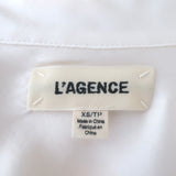 L'Agence Dani Blouse Ivory Silk Charmeuse Size Extra Small Button Down Shirt