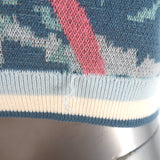 Zimmermann Cira Palm Tree Jacquard Knit Polo Shirt Blue Size 0