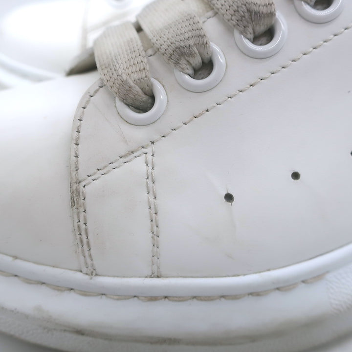 Alexander McQueen Oversized Sneakers White Leather &amp; Red Suede Size 37.5