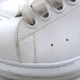 Alexander McQueen Oversized Sneakers White Leather & Red Suede Size 37.5