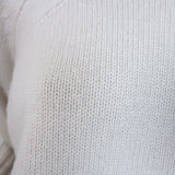 Nili Lotan Cashmere Ribbed-Cuff Raglan Sweater Off-White Size Small