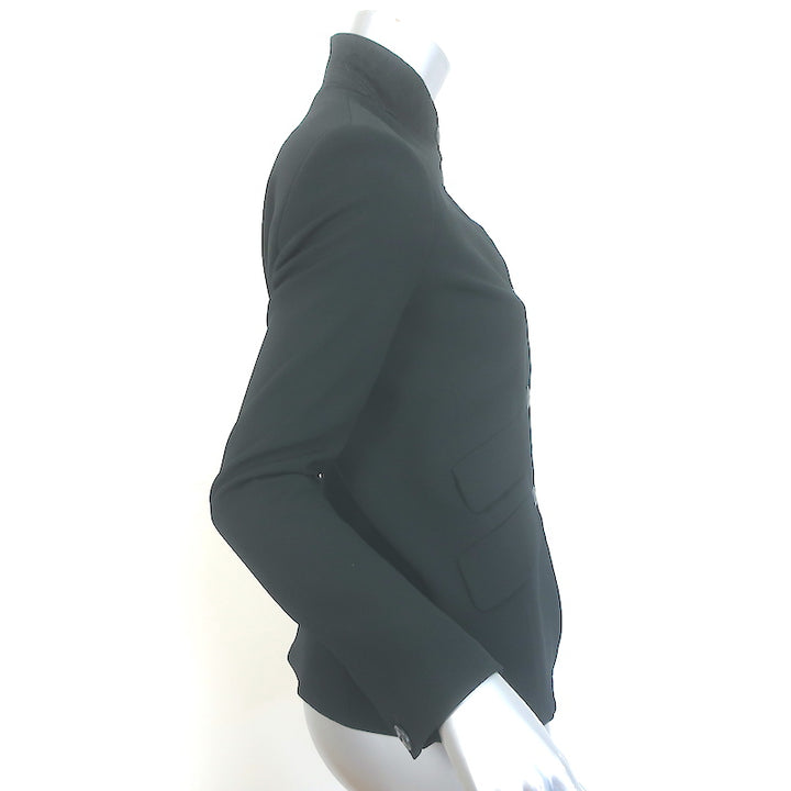 Rag &amp; Bone Slade Blazer Black Crepe Size 0 Single Breasted Jacket