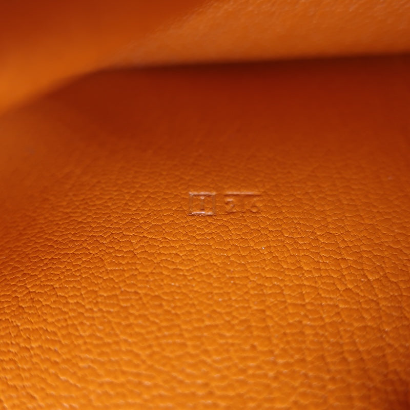 Hermes 2005 Vision Zip Agenda Cover Orange Chevre Leather Palladium Hardware