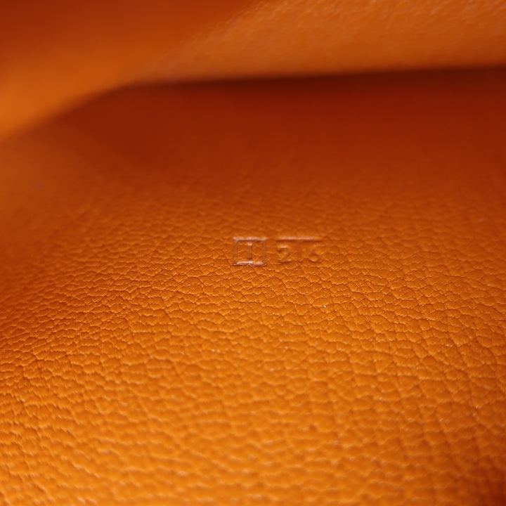 Hermes 2005 Vision Zip Agenda Cover Orange Chevre Leather Palladium Hardware
