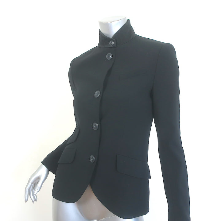 Rag &amp; Bone Slade Blazer Black Crepe Size 0 Single Breasted Jacket