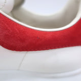 Alexander McQueen Oversized Sneakers White Leather & Red Suede Size 37.5