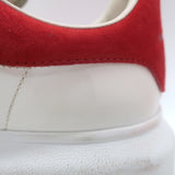 Alexander McQueen Oversized Sneakers White Leather & Red Suede Size 37.5