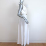 Nanushka Lilith Belted Maxi Wrap Dress White Cotton Size Extra Small