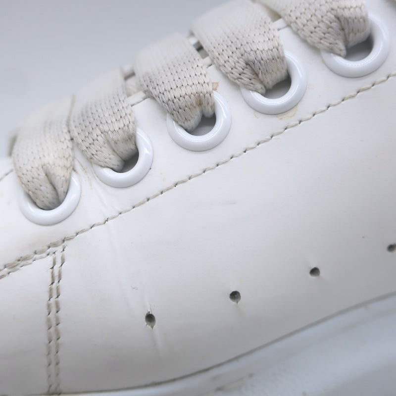 Alexander McQueen Oversized Sneakers White Leather &amp; Red Suede Size 37.5