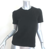 Citizens Of Humanity Hannah Puff Sleeve T-Shirt Black Cotton Size Extra Small