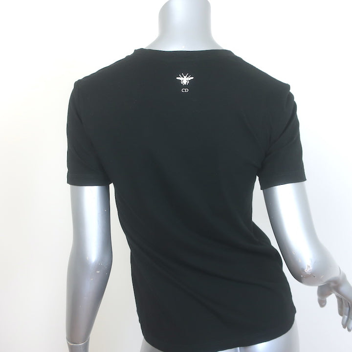 Christian Dior Eiffel Tower T-Shirt Black Cotton-Linen Size Extra Small