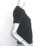 Citizens Of Humanity Hannah Puff Sleeve T-Shirt Black Cotton Size Extra Small