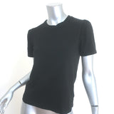 Citizens Of Humanity Hannah Puff Sleeve T-Shirt Black Cotton Size Extra Small