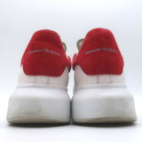 Alexander McQueen Oversized Sneakers White Leather & Red Suede Size 37.5
