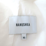 Nanushka Lilith Belted Maxi Wrap Dress White Cotton Size Extra Small