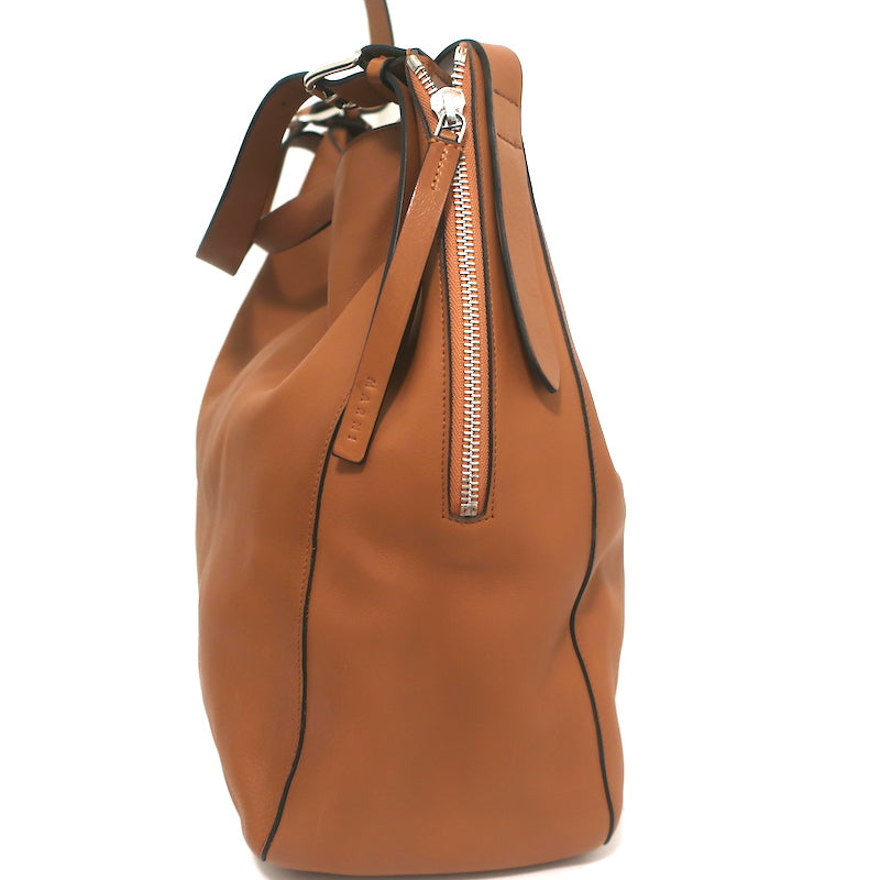 Marni Hobo Camel Leather Extra Large Shoulder Bag