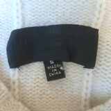 Nili Lotan Cashmere Ribbed-Cuff Raglan Sweater Off-White Size Small