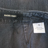 Rachel Comey Tany Pants Black Washed Denim Size 6 High Waist Barrel Jeans NEW