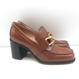 Bottega Veneta Monsieur Bit loafers, brown polished leather pumps, authentic pre-owned (worn once) EU 38.5