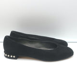 Stuart Weitzman Chicpearl Ballet Flats Black Suede Size 8