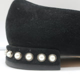 Stuart Weitzman Chicpearl Ballet Flats Black Suede Size 8