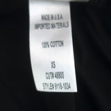 Citizens Of Humanity Hannah Puff Sleeve T-Shirt Black Cotton Size Extra Small