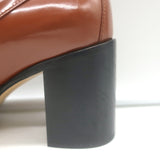 Bottega Veneta Monsieur Bit loafer pumps, brown polished leather, authentic pre-owned, gently worn.