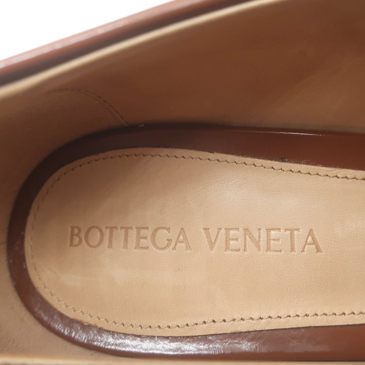 Bottega Veneta Monsieur Bit loafer pumps, brown polished leather, authentic pre-owned, worn once, EU 38.5