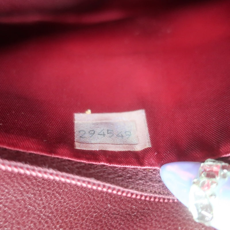 Vintage Chanel 1987 Quilted Lizard Skin Tassel Camera Bag Burgundy Crossbody