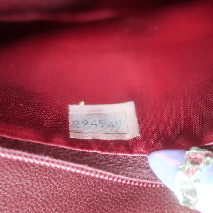 Vintage Chanel 1987 Quilted Lizard Skin Tassel Camera Bag Burgundy Crossbody