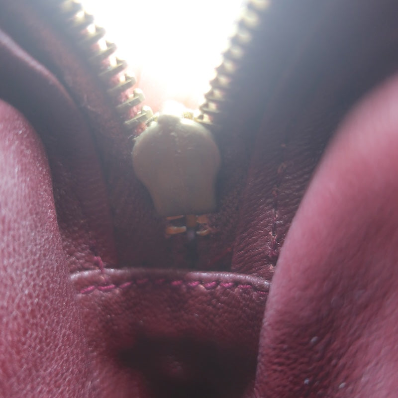 Vintage Chanel 1987 Quilted Lizard Skin Tassel Camera Bag Burgundy Crossbody