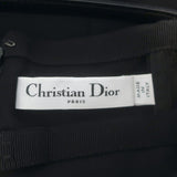 Christian Dior Belted Flared Midi Skirt Black Wool-Silk Size US 8