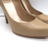 Christian Dior Miss Dior Pumps Beige Leather Size 37.5 Pointed Toe Heels