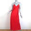 AllSaints Hera Maxi Slip Dress Red Satin Size Large