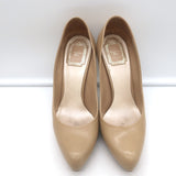 Christian Dior Miss Dior Pumps Beige Leather Size 37.5 Pointed Toe Heels