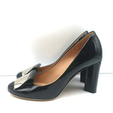 Salvatore Ferragamo Pumps Black Patent Leather Size 8
