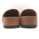 Bottega Veneta Reggie platform mules in caramel intrecciato suede, authentic pre-owned, excellent condition