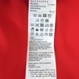 AllSaints Hera Maxi Slip Dress Red Satin Size Large