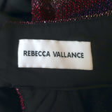 Rebecca Vallance Aisha Metallic Striped Cutout Midi Dress Multicolor Size US 0