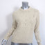 Zadig & Voltaire Morley Jeweled Sweater Ecru Cable Knit Wool Size Extra Small