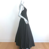 Ieena for Mac Duggal V-Neck Ball Gown Black Crepe Size 0