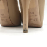 Christian Dior Miss Dior Pumps Beige Leather Size 37.5 Pointed Toe Heels